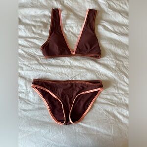 Aerie Bikini, Dark Rust, Size XS
